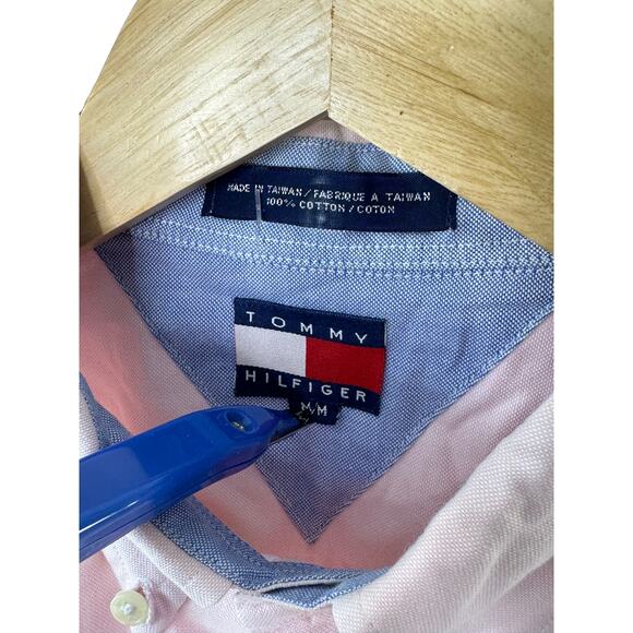 Tommy Hilfiger Pink Long Sleeve Button Up Shirt Men's Medium - Picture 6 of 9